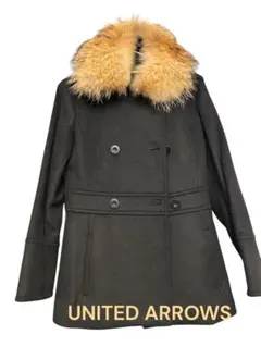 UNITED ARROWS コート カシミヤ30% ラクーンファー付40サイズ