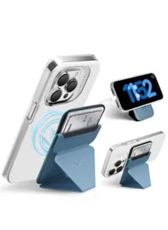 iPhone用マグネット式スタンド 青