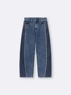 2トーンバレルレッグジーンズ(丈標準71.0～75.0cm)