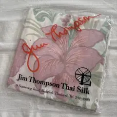 未使用　JIM THOMPSON シルク　スカーフ　蝶　花柄　ジムトンプソン