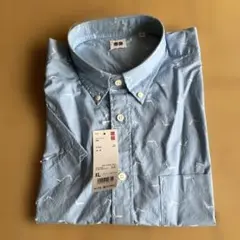 UNIQLO プリントシャツ 新品 XL ブルー