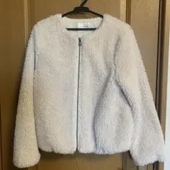 ホワイト フリースジャケット