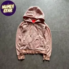 archive grunge lady velour parka pink