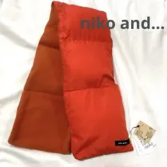 未使用　ニコアンド　ウォームマフラー　オレンジ　中綿　マフラー
