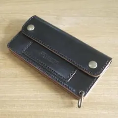栃木レザー サドルレザー 赤タグ付 ロングウォレット トラッカー