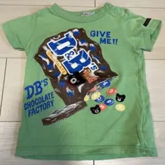 ミキハウス DOUBLE.B ダブルビー Tシャツ 90 グリーン チョコ