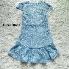 Alice+Olivia 総レース ドレスワンピース レディース水色