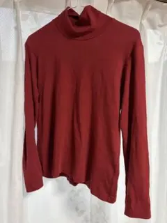 UNIQLO タートルネック コットンタートルネック　レッド