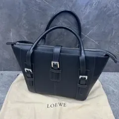 LOEWE ロエベ センダ トートバッグ ハンドバッグ ブラック シボ 本革
