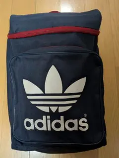 adidas トレフォイルロゴ バックパック　リュック　ネイビー×エンジ