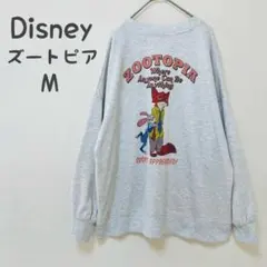 Disney ズートピア トレーナー スウェット 薄手 長袖 グレー M