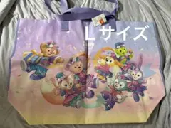 香港ディズニーランド 20周年 ダッフィー&フレンズ ショッピングバッグ Lのサムネイル