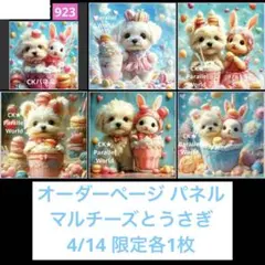 オーダーページ パネル マルチーズとうさぎ 4/14