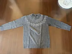 CABANE de ZUCCO ノルディック柄セーター グレーのサムネイル