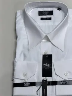 Adam & Eve スリムフィット ホワイトシャツ 形態安定