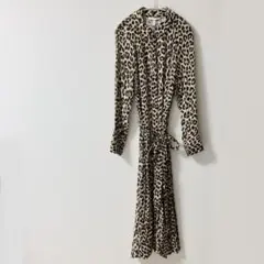 H&M ヒョウ柄 レオパードロングシャツワンピース M