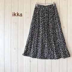＊ikka イッカ＊ アコーディオンプリーツスカート ダルメシアン M 黒系のサムネイル