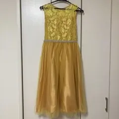 R-cha----ma様専用 ⭐︎イエロー Aラインドレス 160
