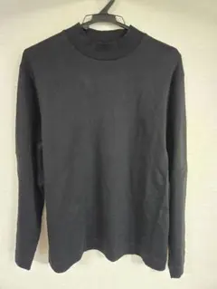 【極美品】グリーンレーベル ポンチ素材 モックネック カットソー 黒 S 春服