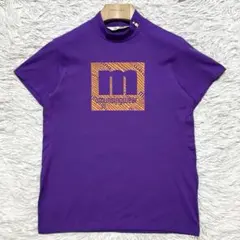 未使用級 マンシングウェア モックネック ゴルフシャツ Tシャツ XLサイズ 紫のサムネイル