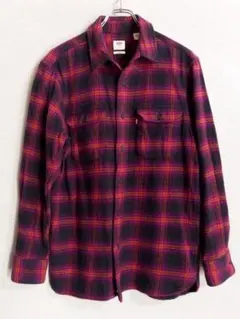 【Levi’s】ヘビーネルシャツ チェック柄 パープル S