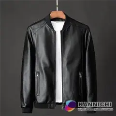 アウター カジュアル バイク 春服 フェイクレザー PU 防風 リブ立ち襟
