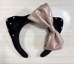 USJ ユニバ キティ 猫耳 カチューシャ リボン ピンク 黒