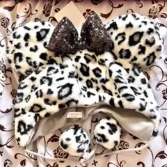 ミニーマウス　ファンキャップ　レオパード柄