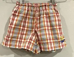 MIKI HOUSE チェック柄 ハーフパンツ