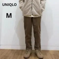 UNIQLO メンズ M ベージュ コーデュロイ リラックス アンクルパンツ