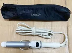 【即購入可】SALONIA ミニカールヘアアイロン ホワイト 耐熱ケース付
