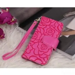 【翌日発送】iphone7/ plus対応☆高級感☆花柄☆ピンク