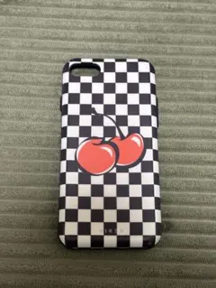 KIRSH チェリー ブロックチェック　スマホケース iPhone SE.7.8