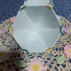 九谷焼【在銘】和洋折衷◇モダンな六角形鉢◇中鉢＊ボウルペア揃