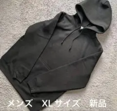 メンズ 裏起毛ヘビーウェイトパーカートレーナー黒XL☆新品