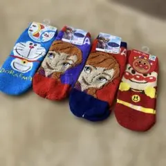 ドラえもん アナ アンパンマン ソックス 23-25cm