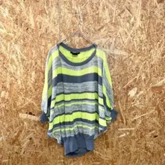 TORRAZZODONNA ニット ボーダー レーヨン 麻 イエロー レディース