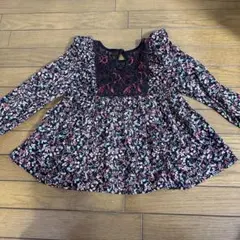 バナナチップス　ボタニカル×レース　トップス　120サイズ