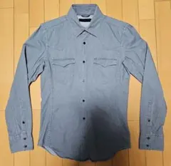 junhashimoto／ジュンハシモト　インディゴ　コットン　シャツ　グレーのサムネイル