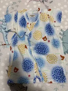 ミキハウス甚平 ロンパース　HOT BISCUITS　花火　くま s60-70