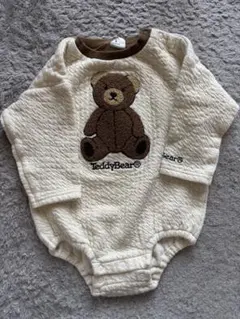 TeddyBear クマ刺繍ロンパース 80