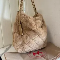 【極美品】MARCO MASI　キャメル　ファートートバッグ　キルティング