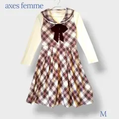 ＊axes femme＊ Mサイズ ワンピース 長袖 チェック柄