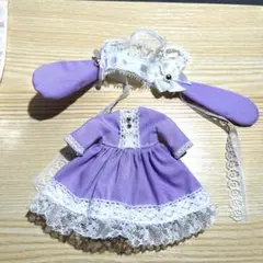 【まとめ買いで値引きOK】オビツ11 サイズうさ耳パープルドレスディーラーさん製