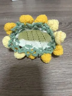 花モチーフの巾着型バッグ