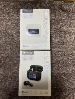 Awesome ワイヤレスイヤホン　白黒 2個セットのサムネイル