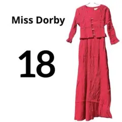 90s ヴィンテージ Miss Dorby クリンクル ワンピース 重ね着風