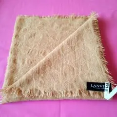 LANVIN ベージュ ストール フリンジ付き　クリーニング済