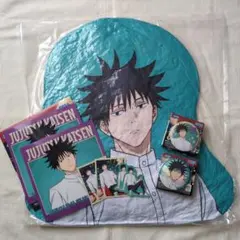 呪術廻戦 伏黒恵 セガラッキーくじ 缶バッジ クッション ステッカー