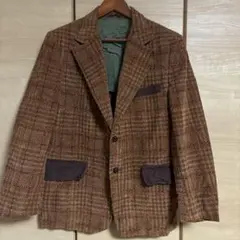 h.i.s チェック柄 テーラードジャケット コーデュロイ　XL